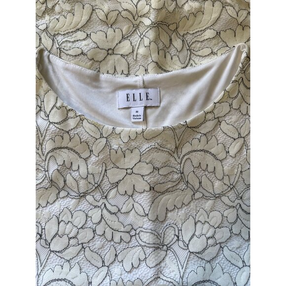 💖Elle Womens Floral Lace Bell Sleeve Top Medium - Picture 4 of 6